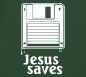 Preview: T-Shirt: Jesus saves (alte Diskette)